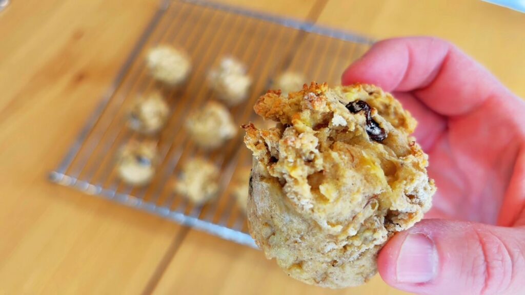 banana and sultana mini muffin for winter toddler friendly snacks