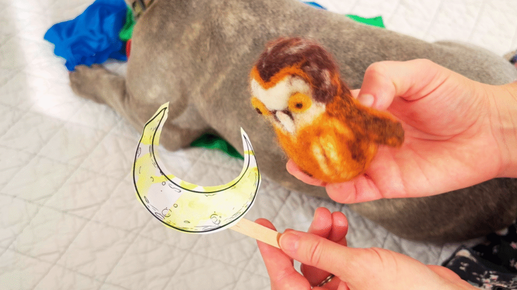 home made props used to bring stories to life for toddlers