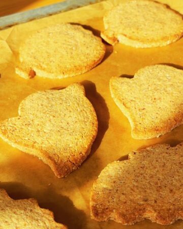 Refined sugar free Halloween cookies on a tray