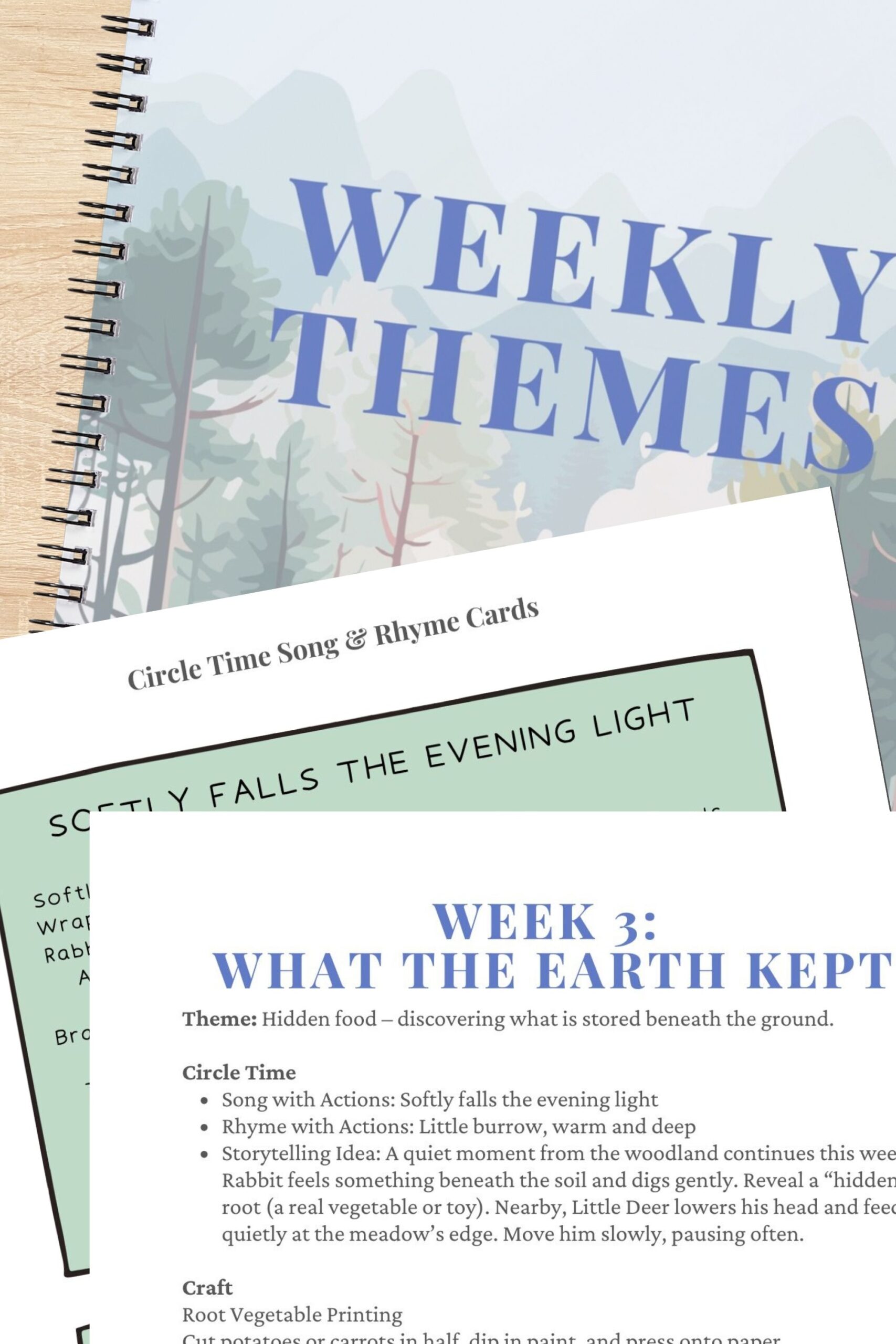 Preview of Winter Rhythm for Preschoolers weekly layout